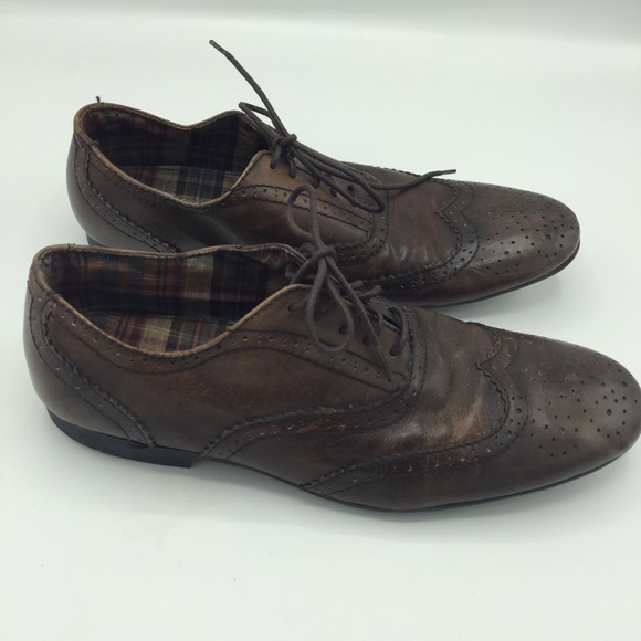 Bed Stu Distressed Wingtip Oxford Shoes Sz 8.5